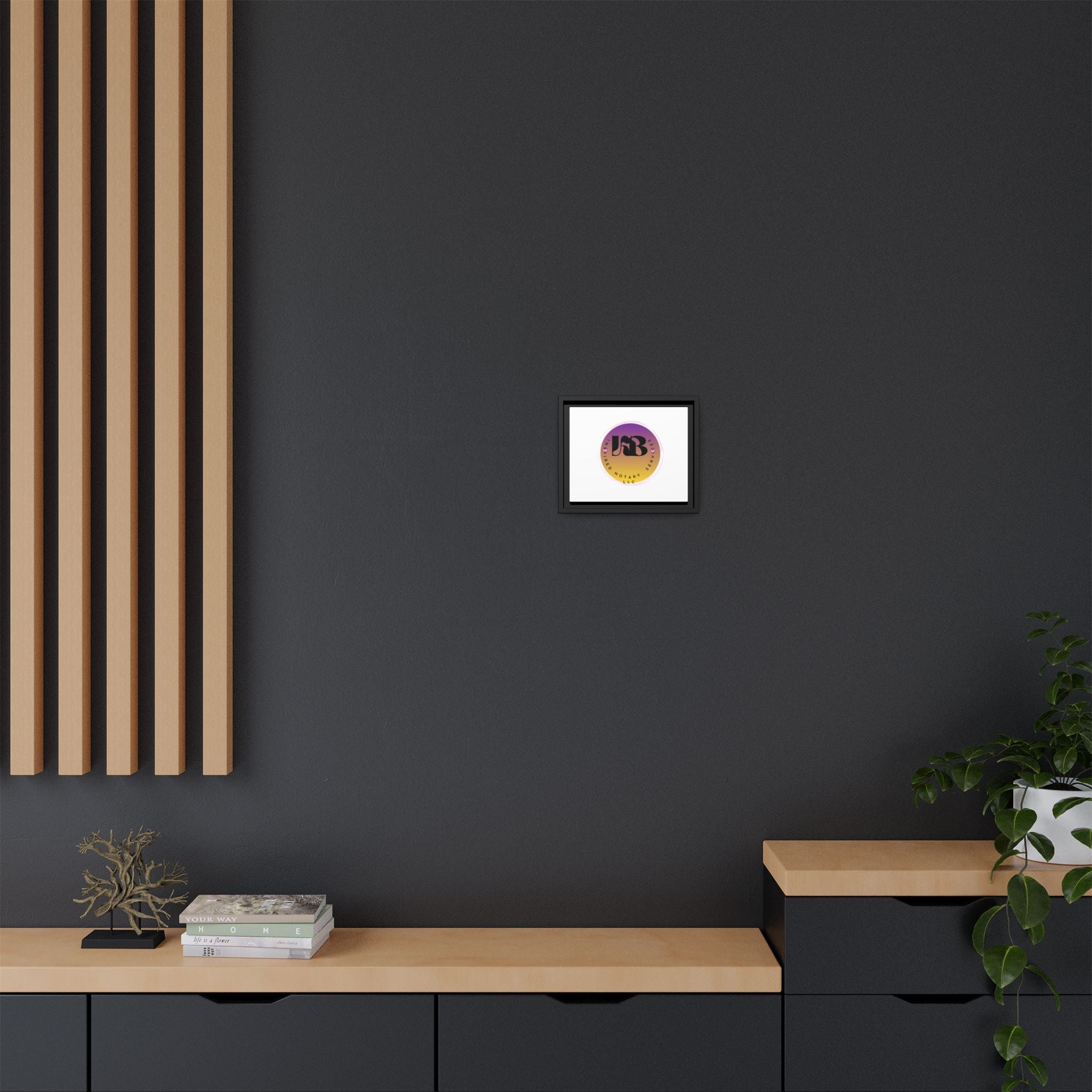 Gradient Logo Circle Matte Canvas Framed | Multicolor Wall Art