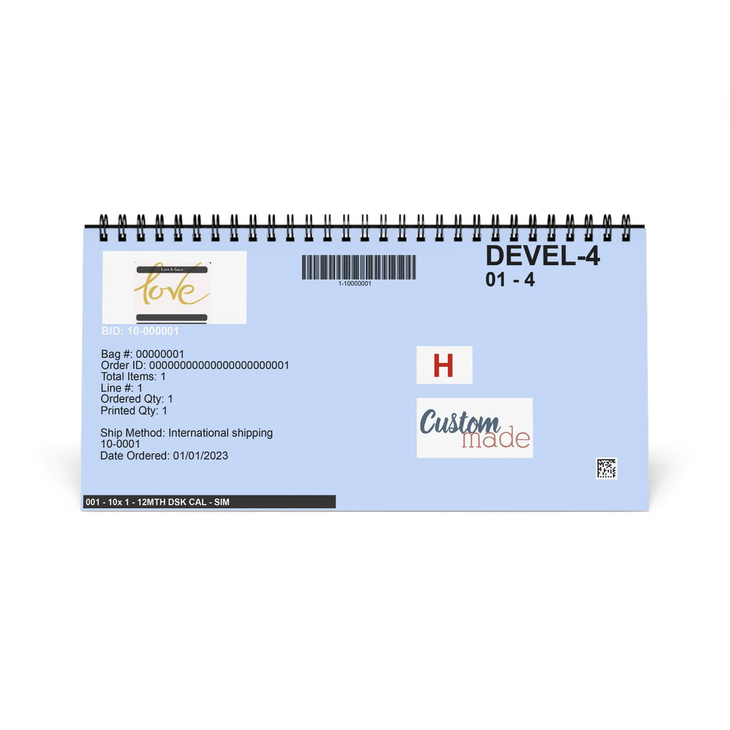 Love Is Gold Desktop Calendar — 2026 Minimal Desk Calendar (Grid Dates)