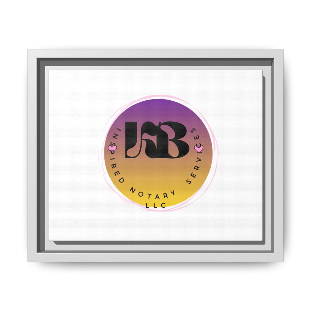 Gradient Logo Circle Matte Canvas Framed | Multicolor Wall Art