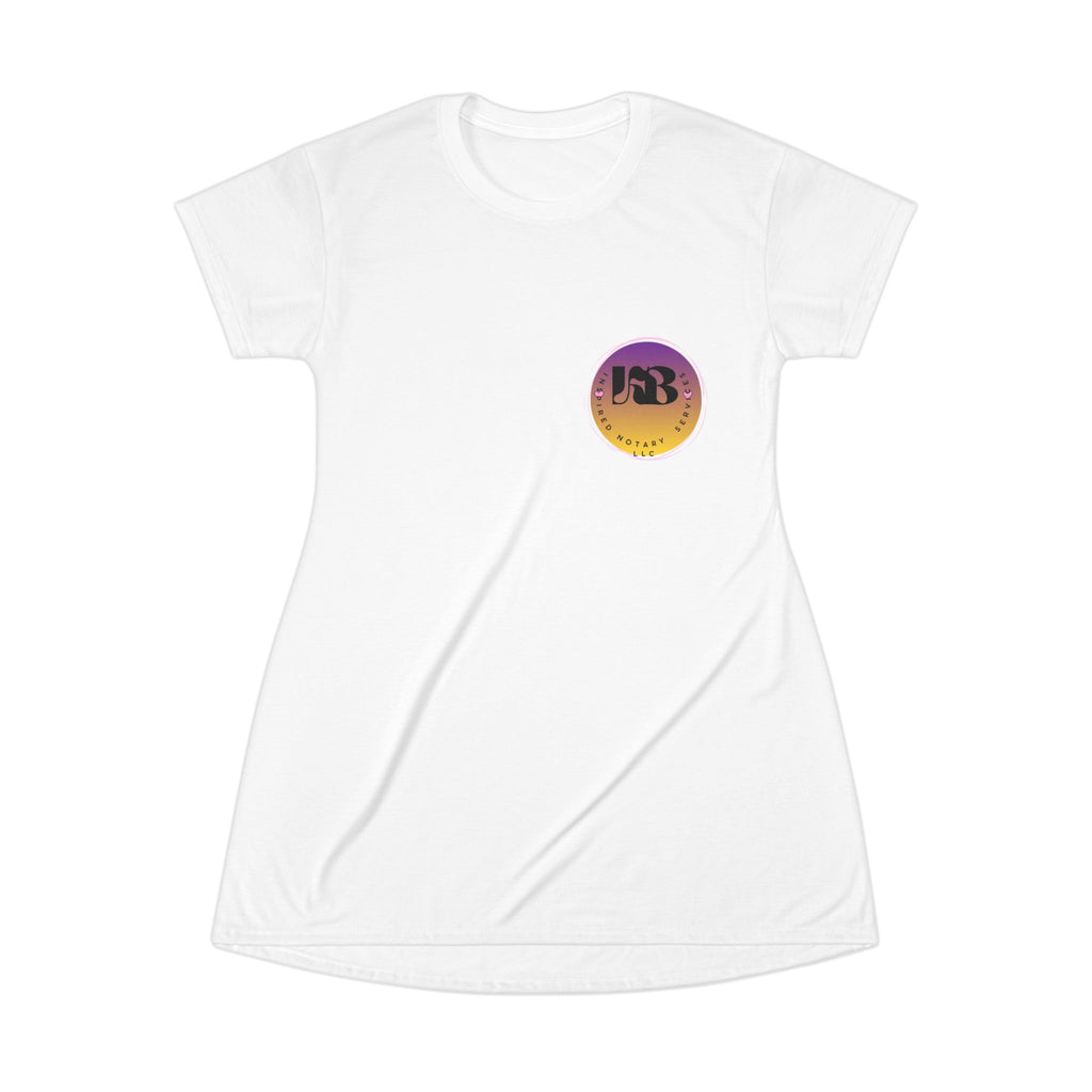 Sunset Gradient Logo T-Shirt Dress | Round Emblem